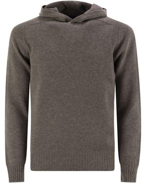 Tagliatore Pull vierge vierge avec capuche - Gris