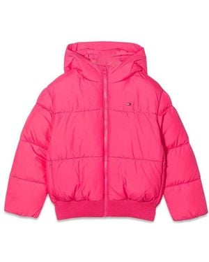 Tommy Hilfiger Hood Branded Puffer - Pink