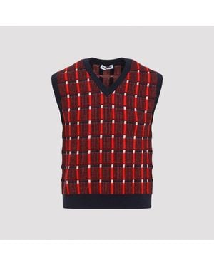 Jil Sander Sleeveless Knitted Vest - Rood