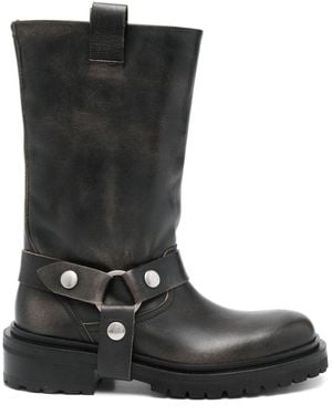 Golden Goose Bottines En Cuir - Noir