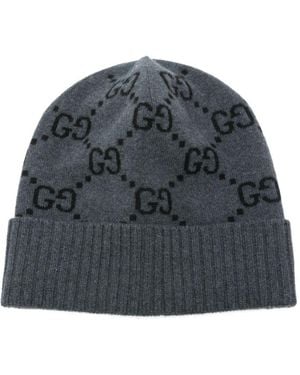 Gucci Gg Cashmere Beanie - Blue