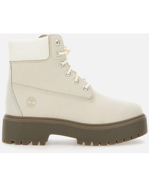 Timberland Steinstraße Weiße Lederstiefel - Natur