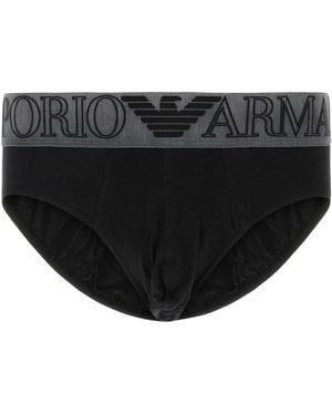 Emporio Armani Stretch Cotton Brief - Black
