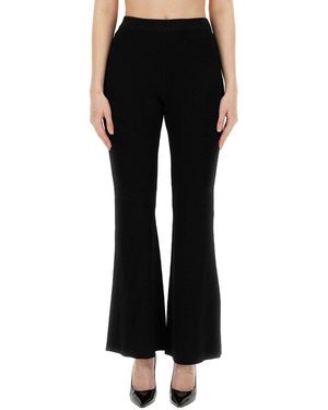 MICHAEL Michael Kors Schlaghose Aus Geripptem Strick - Schwarz