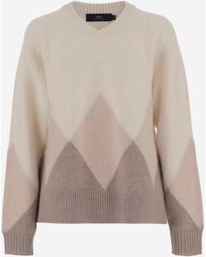 arch4 Cashmere Sweater Met Tinten - Naturel