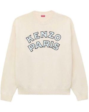 KENZO Pullover Mit Logo-Stickerei - Weiß