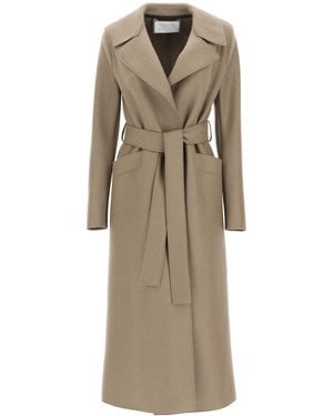 Harris Wharf London Cappotto lungo in lana pressata - Neutro