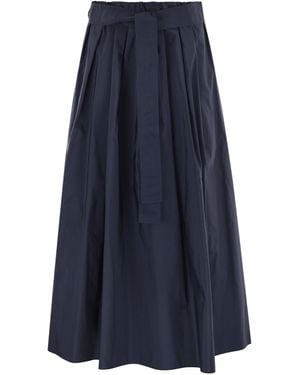 Weekend by Maxmara Fin de semana Max Mara Zarda Wide Taffeta falda - Azul