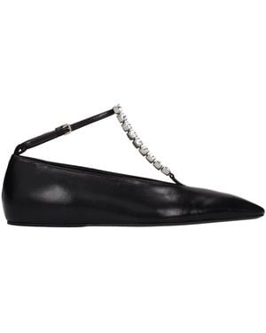 Jil Sander Tripon Ballerinas Leather - Black