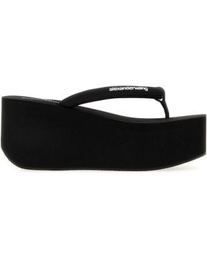 Alexander Wang Logo Jenna Sandals - Black