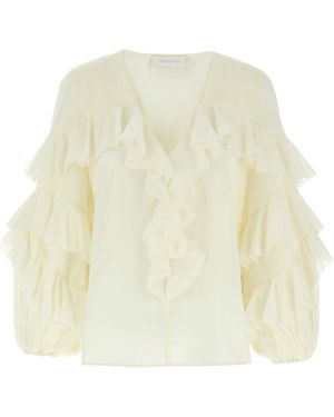 Zimmermann 'Acacia Ruffle' Blouse - White
