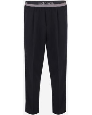 Just Cavalli Stretch Viscose Blend Pants - Blue