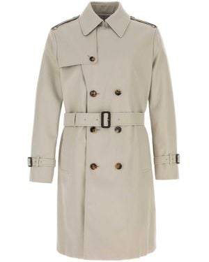 Burberry Cappuccino Twill Trench Coat - Natur