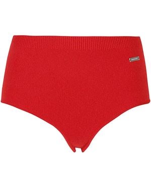 Ferragamo Culottes tejidos de cachemir - Rojo