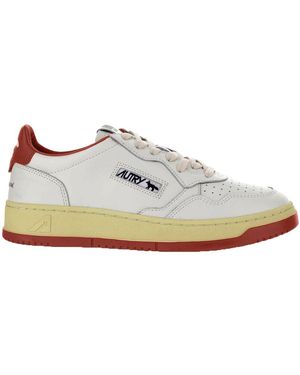 Autry X Maison Kitsune Medialist Low Trainers - White