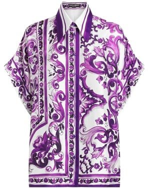 Dolce & Gabbana Majolica Print Shirt - Lila