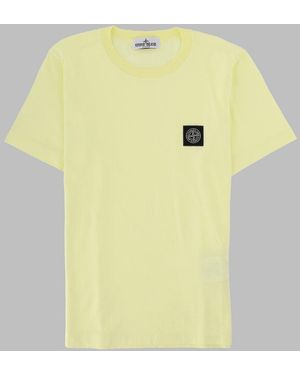 Stone Island Stylish Graphic T-Shirt For Boys - Yellow