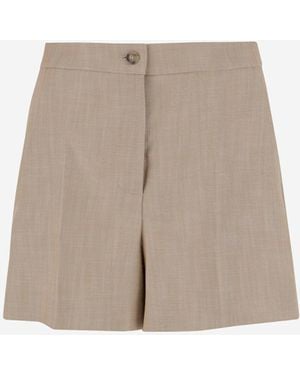 Pinko Pantaloni Corti Con Viscosa Elasticizzata - Neutro