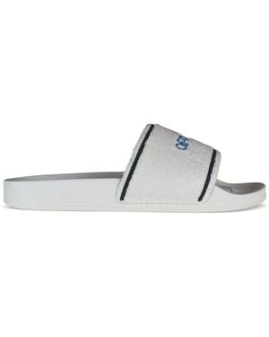 Off-White c/o Virgil Abloh Towel Slippers Met Geborduurd Logo - Meerkleurig