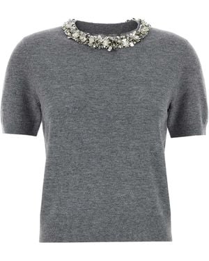 Tory Burch Grey Cashmere Jumper