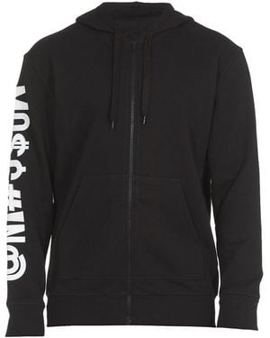 Moschino Couture Cotton Zip Up Sweatshirt - Zwart