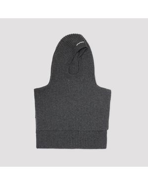 Carven Cashmere Hood Scarf - Black