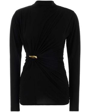 Bottega Veneta Crepe Top - Black