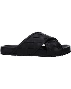 Bottega Veneta Zapatillas y cascos Tarik Man Cuero Negro