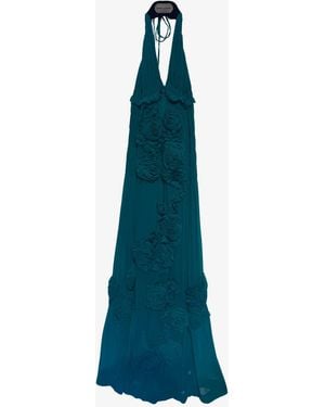 Dries Van Noten Drina Emb 3376 W.W.Dress Pet - Blue