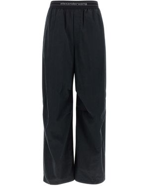 Alexander Wang Logo Elstic Pantal - Bleu