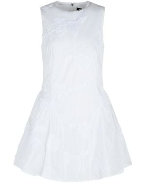 ROTATE BIRGER CHRISTENSEN Ruota Mini Abito Poplin Di Cotone Bianco Brillante