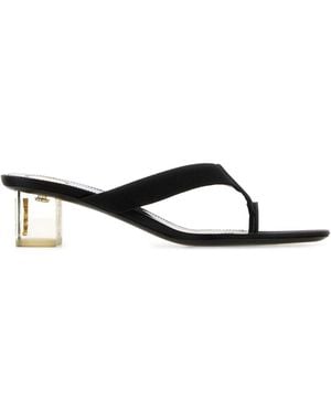 Saint Laurent Slip On Mules - Black
