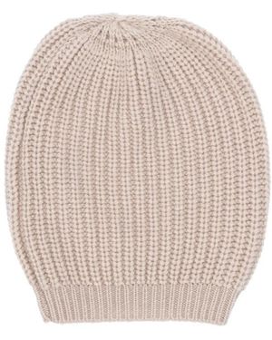 LA ROSE Cash Beanie Beige Chiaro - Weiß