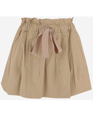 Patou Cotton Bloomer Skirt - White