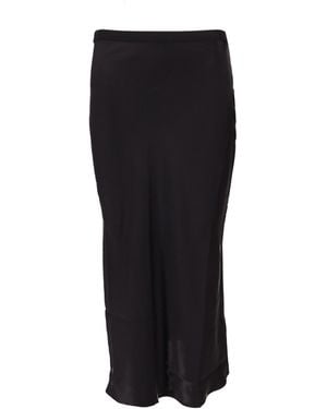 Anine Bing Falda De Seda Bar Negro