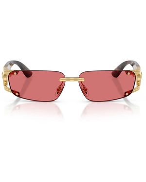 Versace Sonnenbrille Ve2291 100275 Gold/Rot Hiper 8 Herrens - Pink