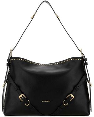 Givenchy Leather Medium Voyou Shopping Bag - Black