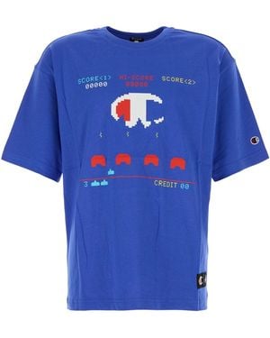 Champion T Shirt Space Invaders - Blue