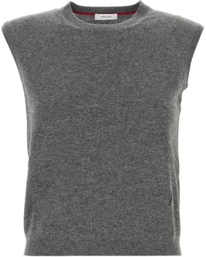 Ferragamo Stretch Cashmere Blend Vest - Grey