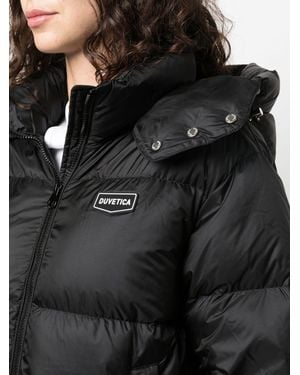 Duvetica Gefütterte Jacke Mit Logo-Patch - Schwarz