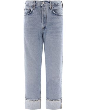 Agolde "fran Low Slung" Jeans - Blauw