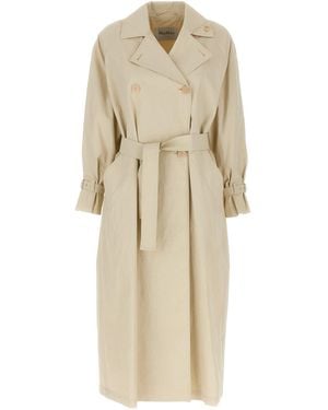 Max Mara 'ronco' Trench Coat - Naturel