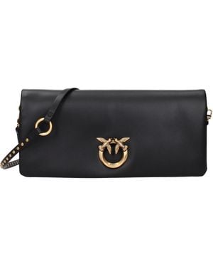 Pinko Clutch Click Leather - Black