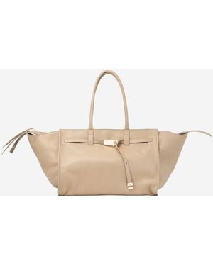 Benedetta Bruzziches Mame Weekend Leather Bag - Natural