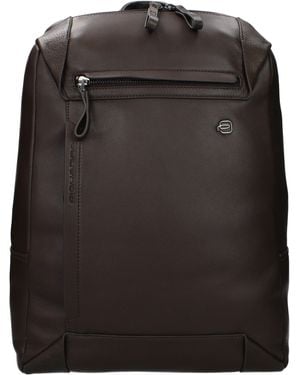 Piquadro Backpacks And Messenger Bags For Leather/Testa Di Moro - Black