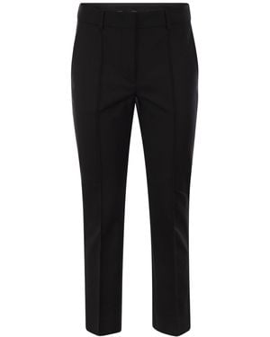 Sportmax Asiago Cotton Mini Flare Trousers - Black