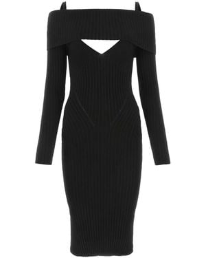 ANDREA ADAMO Stretch Viscose Blend Dress - Black