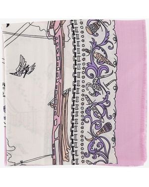Ferragamo Wool And Silk Scarf - Pink