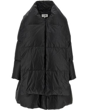 MM6 by Maison Martin Margiela Sjaal Naar Beneden Jas - Zwart