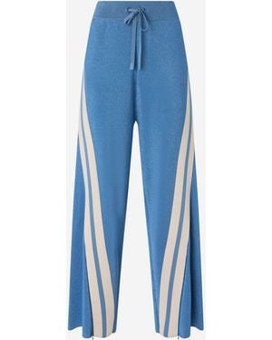 Pinko Sports Pants With Stripes - Blue